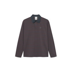 WWLandon Polo, black sand stripe, Wood Wood