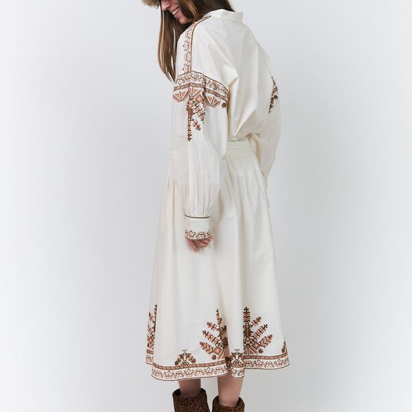 BristolLL Midi Skirt, creme, Lollys Laundry