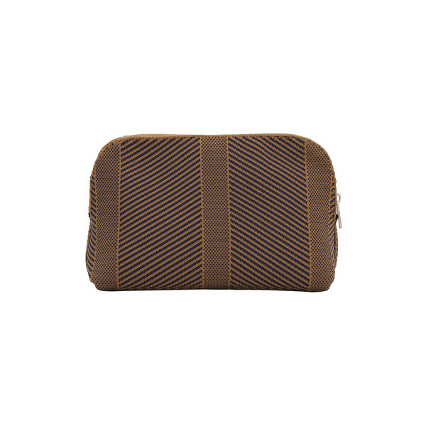Knitted Makeup Bag, dark indigo buckthorn brown, Ilse Jacobsen Hornb&aelig;k