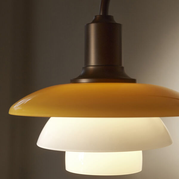 PH 2/2 V&aelig;glampe Centenary Edition, amber/opal white, Louis Poulsen