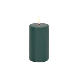 LED pillar candle, pine green, Uyuni Lighting