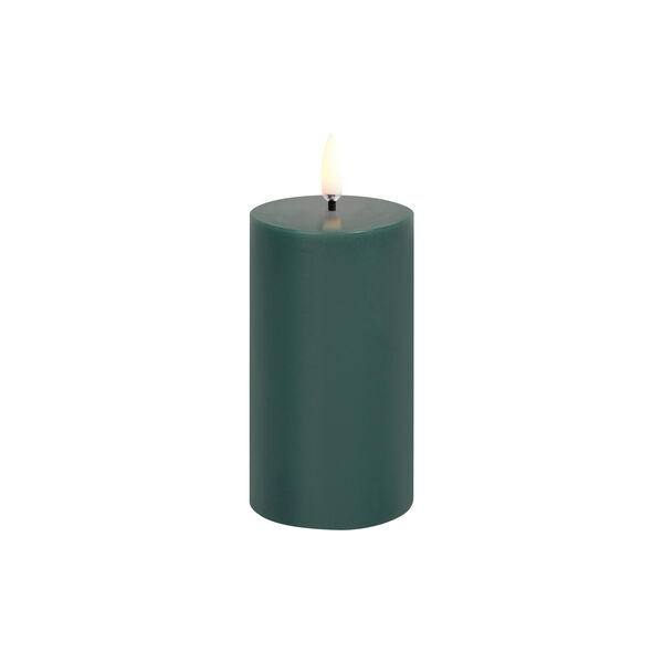 LED pillar candle, pine green, Uyuni Lighting