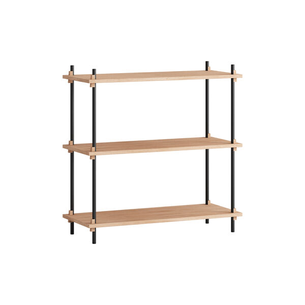 Shelving System &ndash; S.85.1.A, oak/black, MOEBE