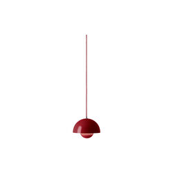 Flowerpot VP1 Pendant, vermilion red, &Tradition