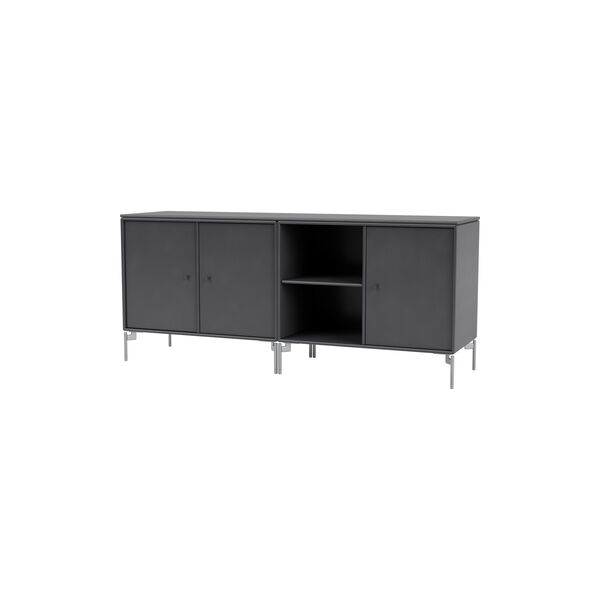 SAVE lav sk&aelig;nk med ben i krom, 36 coal, Montana Furniture