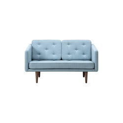 FF2002 No. 1 Sofa 2P, mood 3103/r&oslash;get eg bejdset lak, Fredericia Furniture