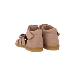 Sandal med sommerfugl og dobbelt velcro, rosebud/rose gold, ANGULUS