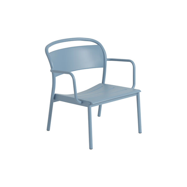 Linear Steel Lounge Armchair, pale blue, Muuto
