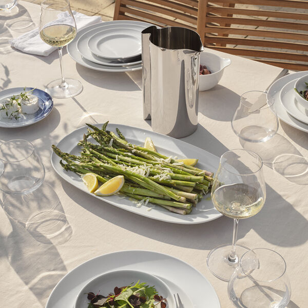 KOPPEL ovalt serveringsfad 23 cm, hvid KOPPEL ovalt serveringsfad 23 cm, hvid, Georg Jensen