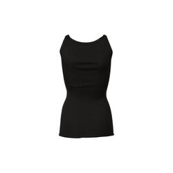 Silketop med elastikbånd, black, Rosemunde
