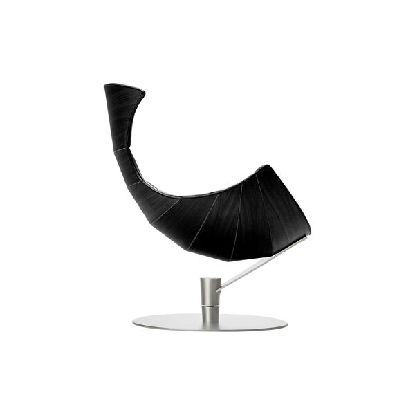 Lobster Chair loungestol, sort eg/krom, Bruunmunch Furniture