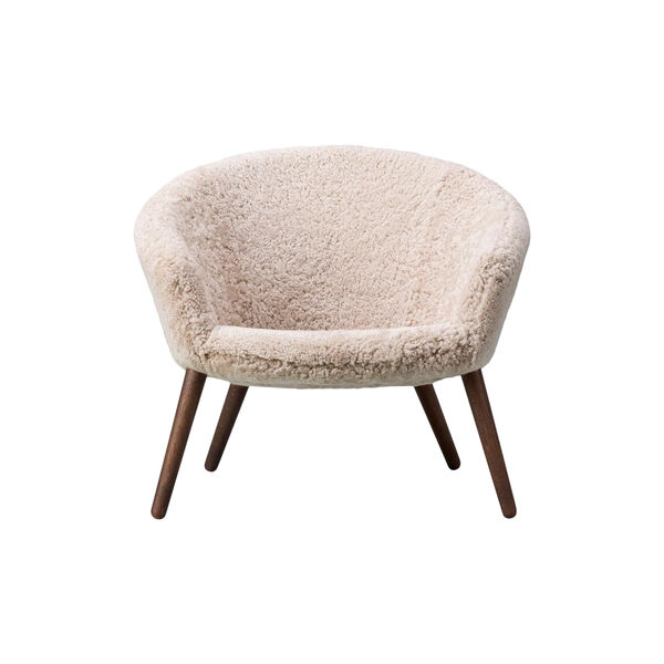 Ditzel loungestol, hvid/røget eg Ditzel loungestol, hvid/røget eg, Fredericia Furniture