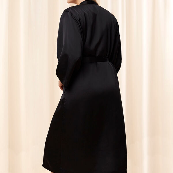 Robes Satin Robe 01, black, Triumph