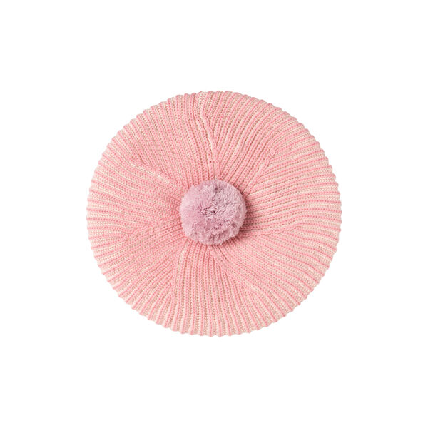 Alexo Knitted Beret, flamingo stripe, MarMar Copenhagen