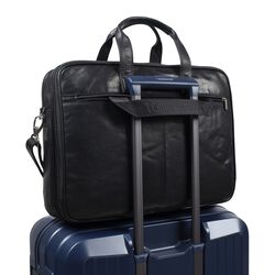 2 Compartment Laptop Briefcase, black, Tony Perotti