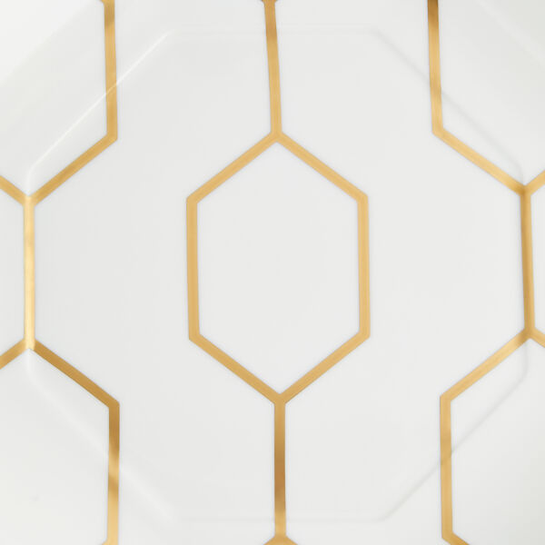 Gio Gold Plate Octagonal &Oslash; 23 cm, Gold/white, Wedgwood