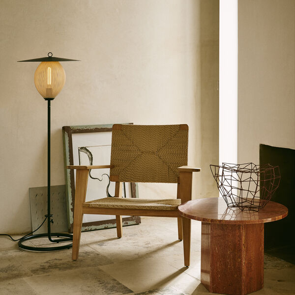 Satellite Outdoor Floor Lamp, cream white semi matt, GUBI