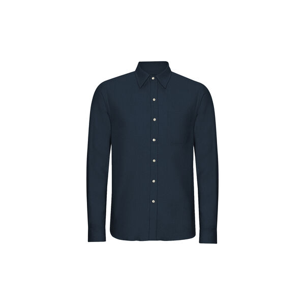 Organic Flannel Shirt, navy blue Organic Flannel Shirt, navy blue, Colorful Standard