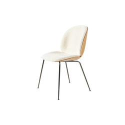 Beetle Dining Chair Front Upholstered, Karakorum 001/black chrome, GUBI