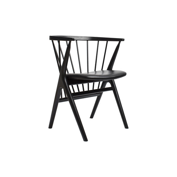 Sibast No 8 spisestol, black lacquered oak/black Sibast No 8 spisestol, black lacquered oak/black, Sibast Furniture