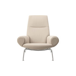 Wegner Queen Chair |  Warm Grey| L&aelig;nestol + Ottoman, Fredericia Furniture