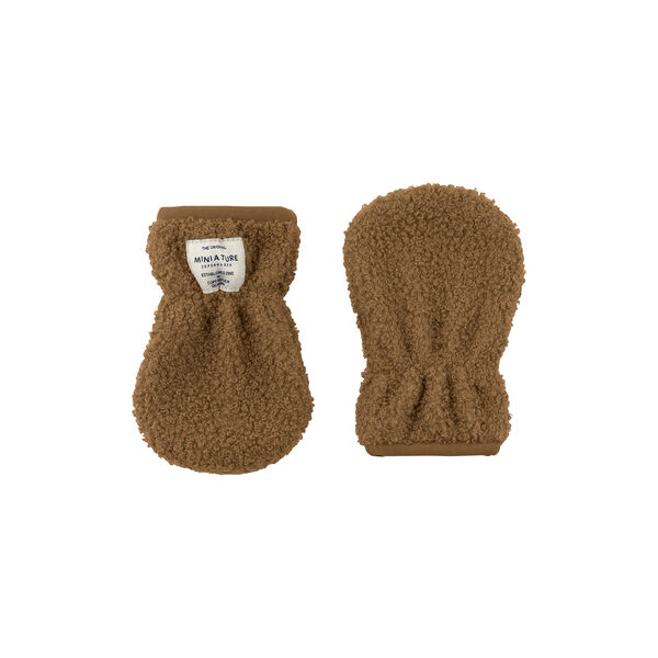 MATWOLMER Teddyfleece Mittens, otter brown, Mini A Ture