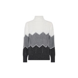 Knit with Lurex Effect, off wh/hrey mel/charcoal, Micha