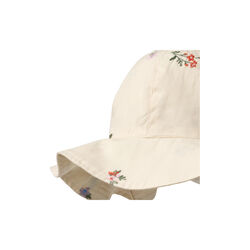 Sun Hat Daisy, ivory embroidery flowers, Wheat