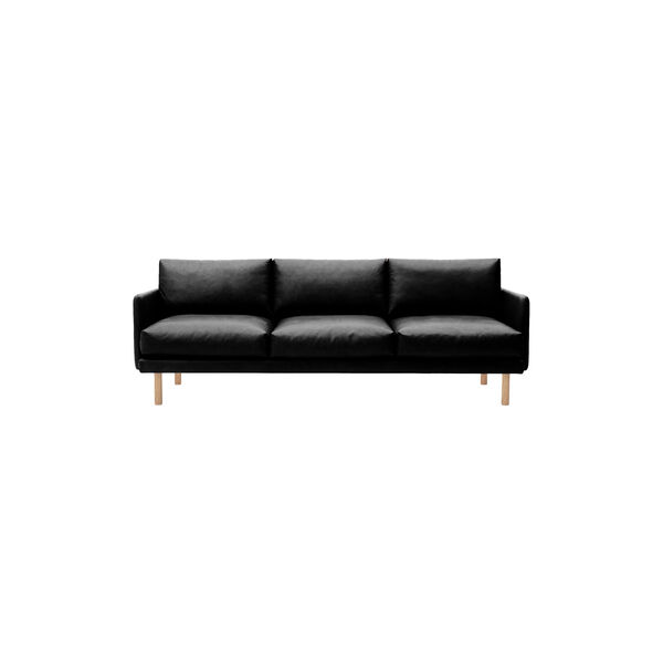 Emo 3-pers. sofa, SemiAni Black/naturolieret eg, Bruunmunch Furniture