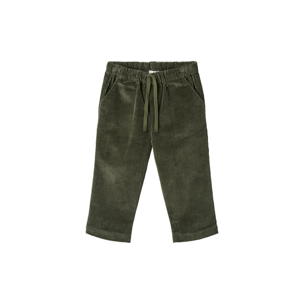 Corduroy Pant w. Adj. Waist, dark green, Copenhagen Colors Organics