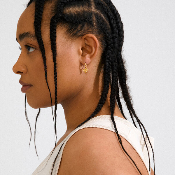 LUIS &oslash;reringe, guldbelagt, Pilgrim