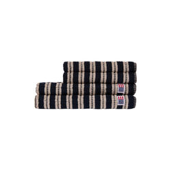 Striped Terry Towel, blackish navy/lt beige Striped Terry Towel, blackish navy/lt beige, Lexington