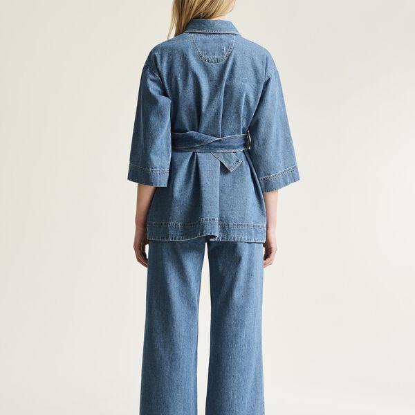 Hayato lang jakke, blue denim, BITTE KAI RAND