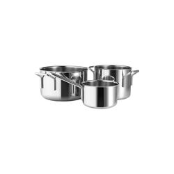 Stainless Steel Grydes&aelig;t 3 dele, Eva Trio