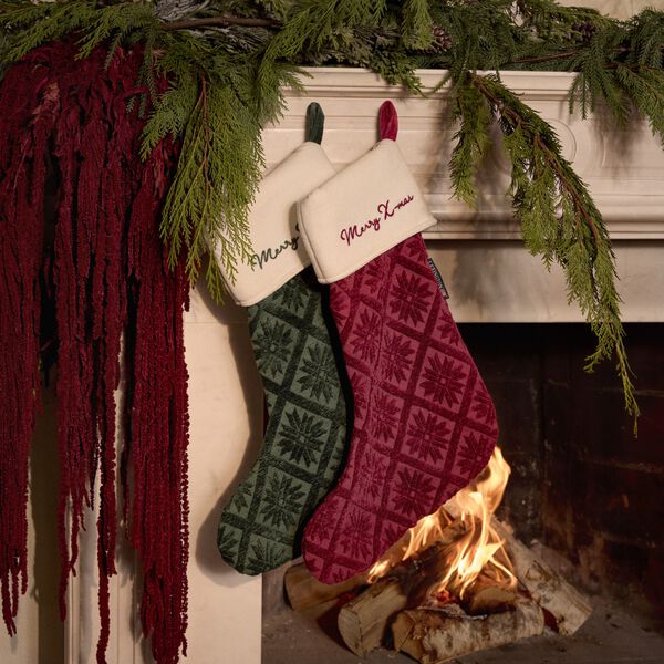 Jacquard Holiday Stocking, red, Lexington