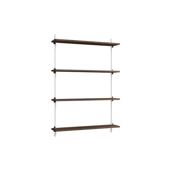 Wall Shelving Medium, smoked oak/white, MOEBE