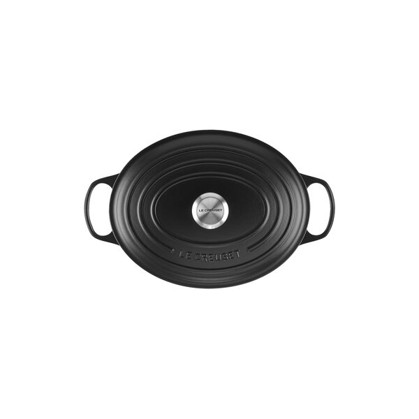 Signature st&oslash;bejern oval gryde &Oslash; 31 cm, matte black, Le Creuset