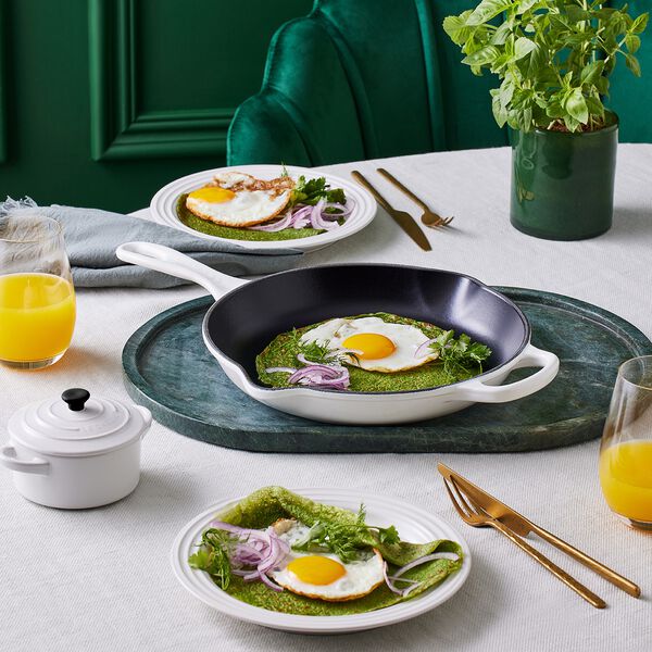 Signature st&oslash;bejern stegepande &Oslash; 23 cm, white, Le Creuset