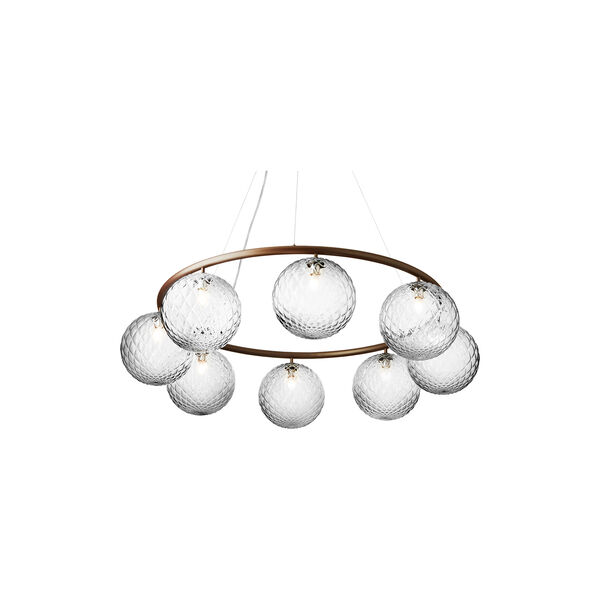 Miira 8 Circular Pendant,  dark bronze/optic clear, Nuura