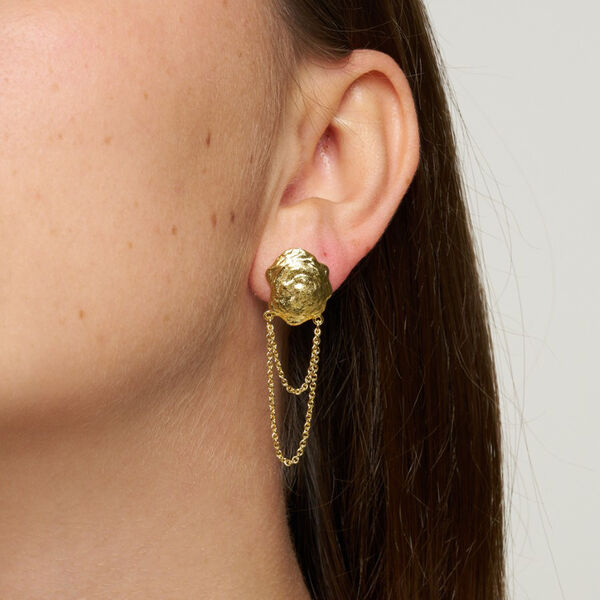 Esther Chain Øreringe, forsølvet, Pure by Nat