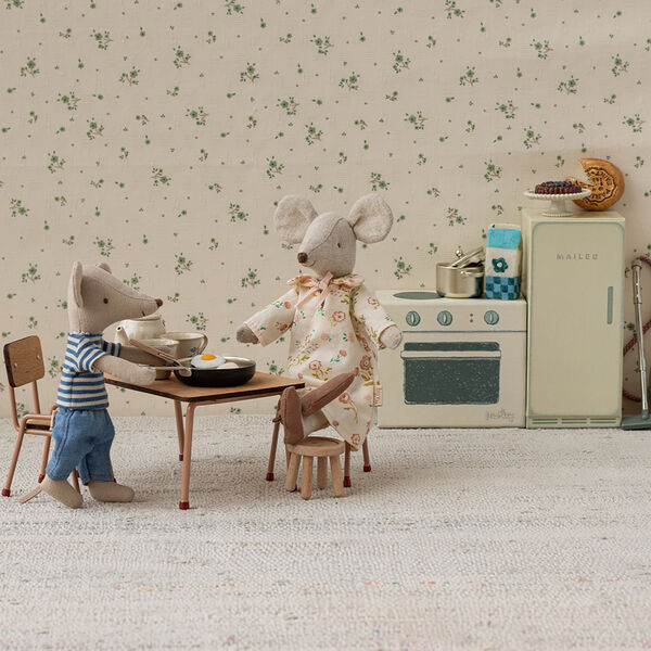 Bord og stole til mus, dark powder, Maileg