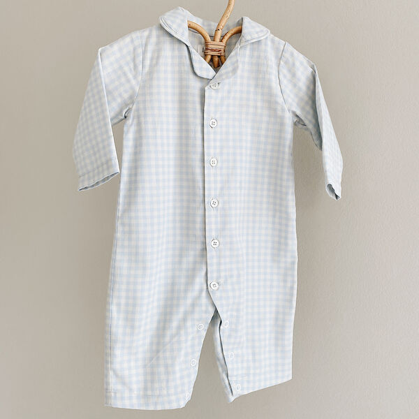Classic PJ Suit, blue gingham, Lalaby