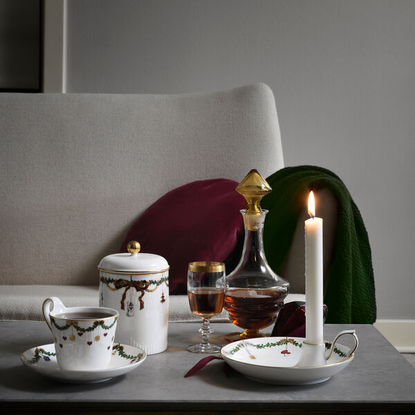 Stjerne Riflet Jul h&oslash;jhankskop og underkop 27 cl, Royal Copenhagen