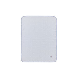 Icons Baby Signature Star Organic Cotton Throw, blue/white, Lexington