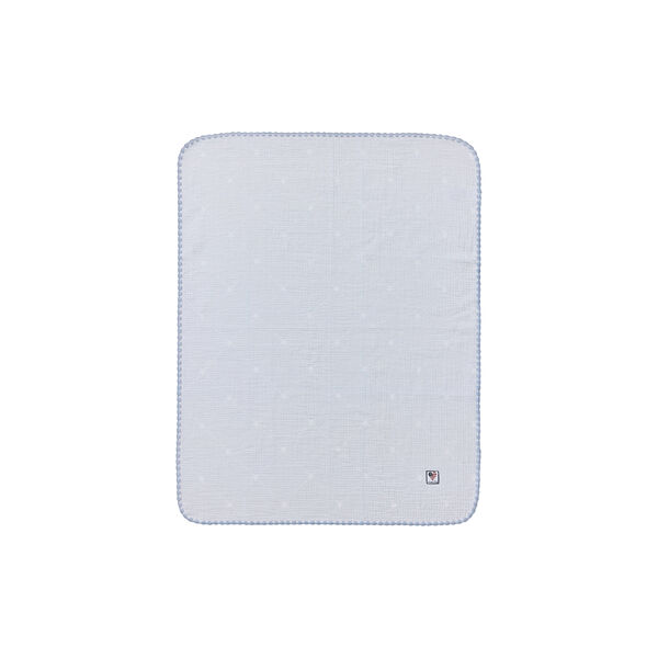 Icons Baby Signature Star Organic Cotton Throw, blue/white, Lexington