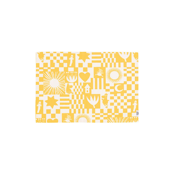 Mumi dækkeserviet Fest, gul, Moomin Arabia