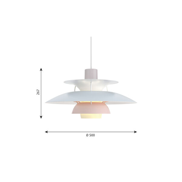 kobling Gentage sig aborre Køb PH 5 Pastels pendel, oyster grey/blue/rose | Louis Poulsen