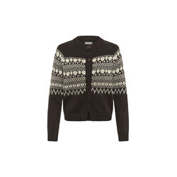 CharmainePW Cardigan, mole/whitecap jaquard, Part Two