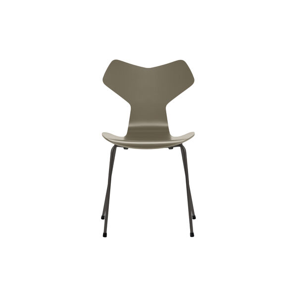 Grand Prix™ 3130 fuldlakeret stol, olive green/warm graphite Grand Prix™ 3130 fuldlakeret stol, olive green/warm graphite, Fritz Hansen