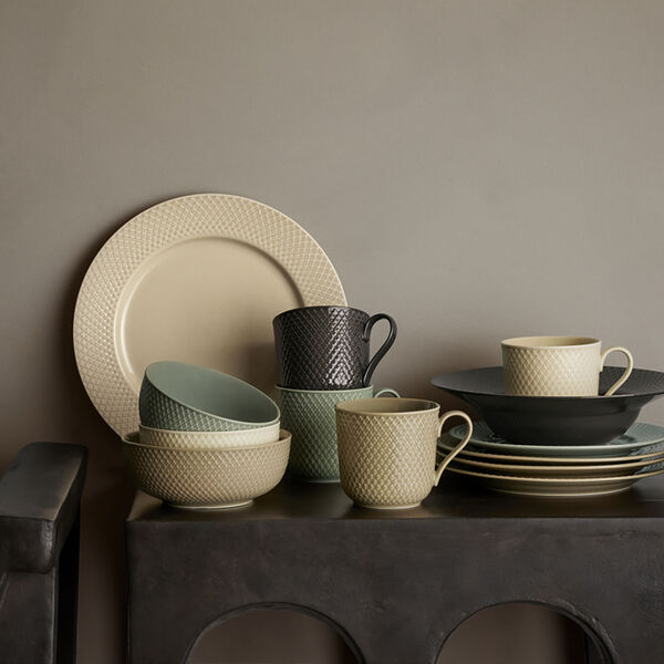 Rhombe Earth Frokosttallerken Ø 21 cm, moss, Lyngby Porcelæn